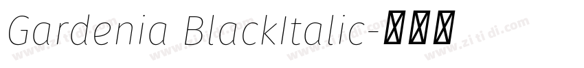 Gardenia BlackItalic字体转换